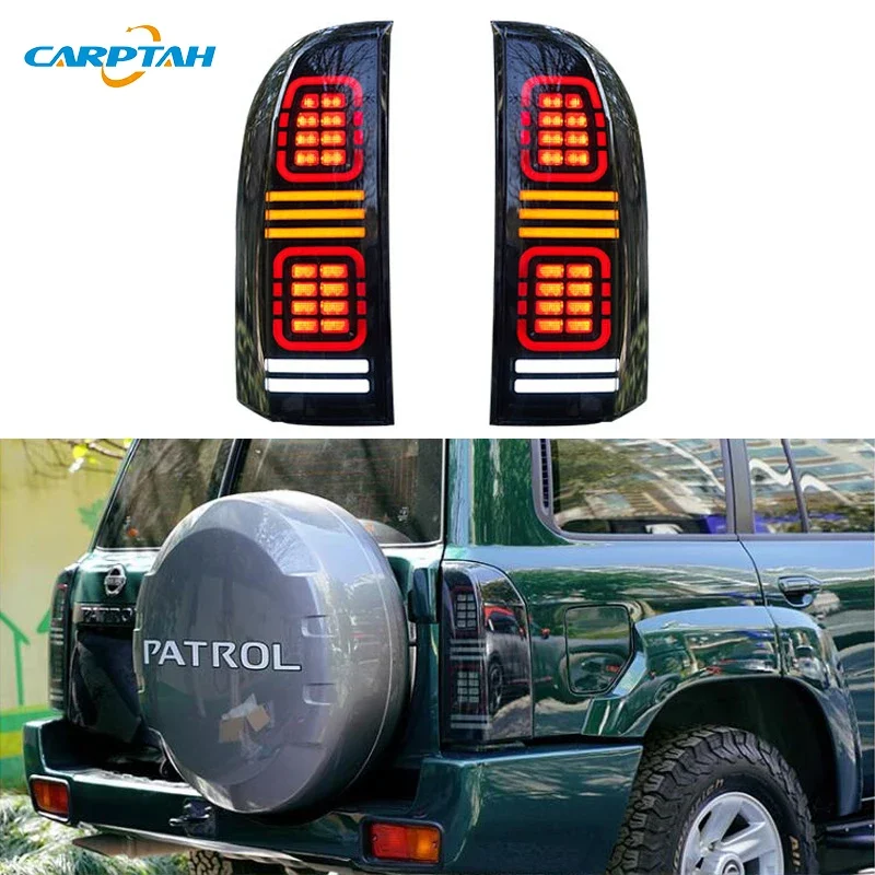 Car LED 12V Taillight For Nissan Patrol Y61 2005 - 2022 Rear Running Lamp Brake Reverse Turn Signal Waterproof Car Accessories