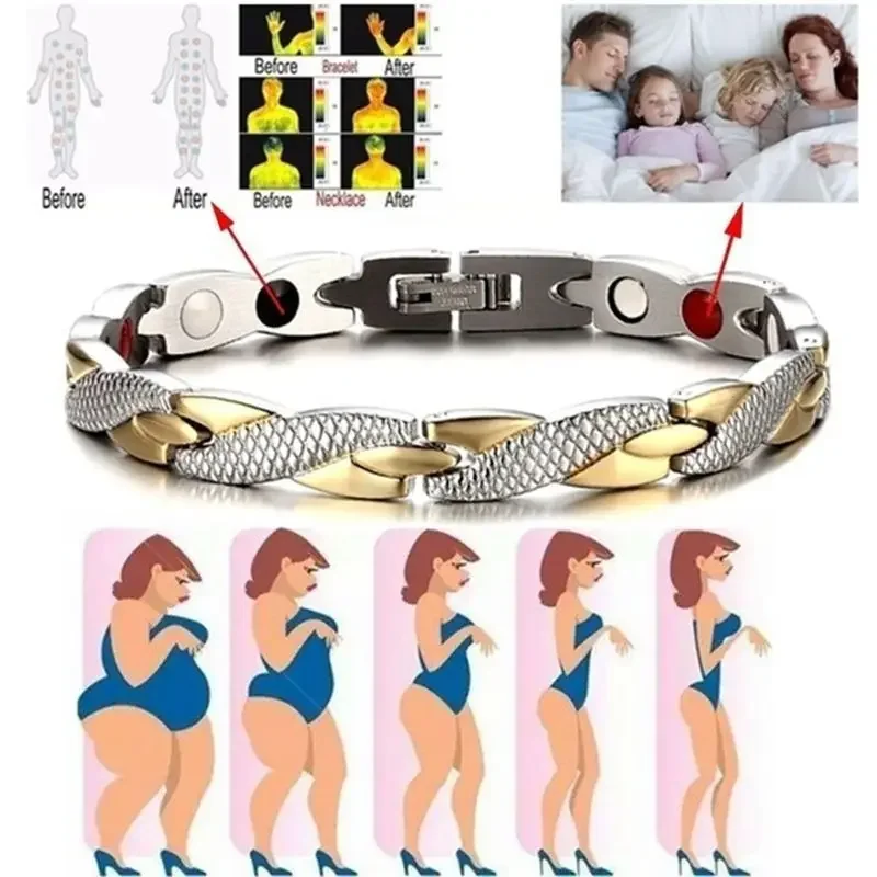 Healthy Bio Magnetic Bracelets for Women Men Therapy Bracelet Pain Relief Arthritis Magnet Bangle Carpal Tunnel Syndrome Jewelry