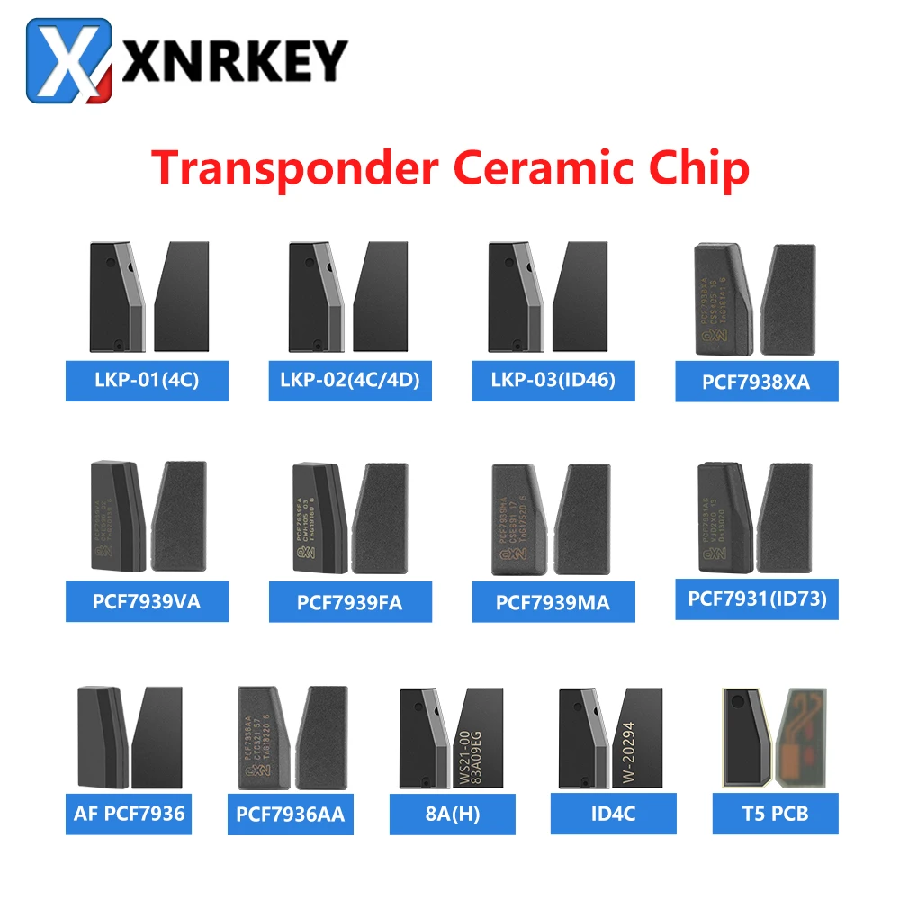 XNRKEY Chìa Khóa Xe Ô Tô Transponder Gốm Chip LKP-01 LKP-02 LKP03 PCF7938XA PCF7939VA PCF7931 AF PCF7936 PCF7936AA 8A(H) ID4C T5PCB