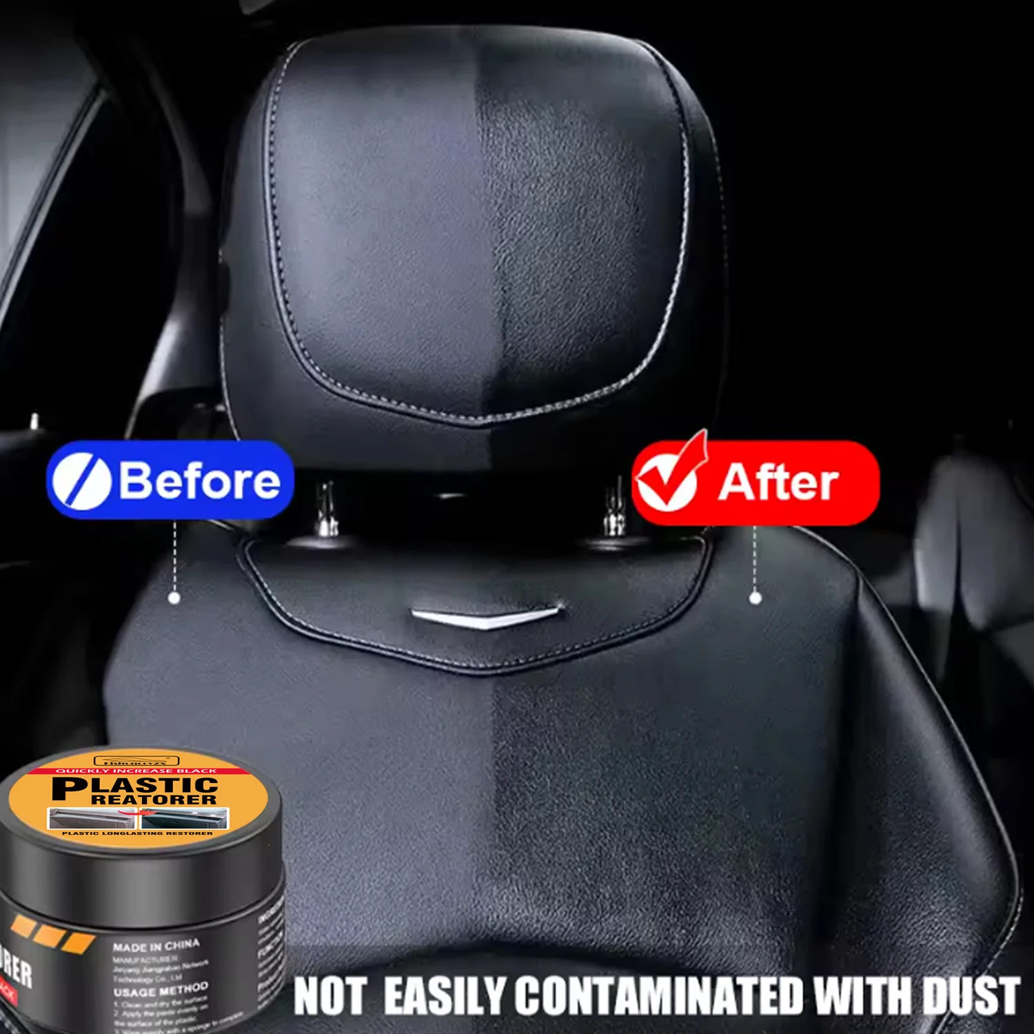 مرمم بلاستيك السيارة يعود إلى ملمع أسود للسيارات الداخلية من الجلد ولوحة تجديد طلاء الشمع وكيل تلميع السيارات وطلاء الإصلاح #2