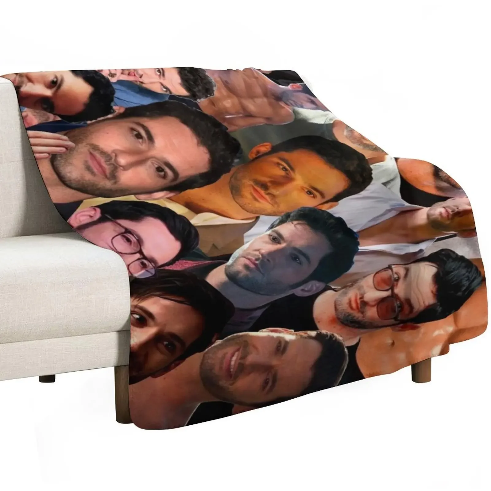 Tom Ellis Photo Collage Throw Blanket Loose Picnic Weighted Single Blanket