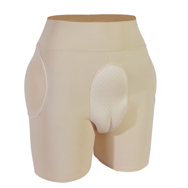 Men Sexy Camel Toe Underwear With Plump Buttocks Hip Pad Panties Anti-Wear Hiding GaffBoxers Sissy Lingerie Feminization