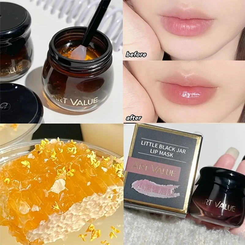 

Мини-маска для губ Honey Fruit увлажняющая Желейная маленькая черная кастрюля бальзам для губ против растрескивания уменьшает линии губ питательный продукт для ухода за губами