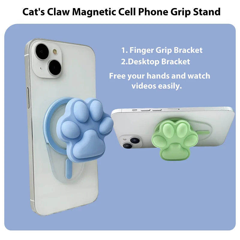 

Magnetic Folding Cellhone Grip Tok Holder Socket Pocket Cat's Paw MagSafe Finger Ring Griptok Universal Support Phone Accessorie