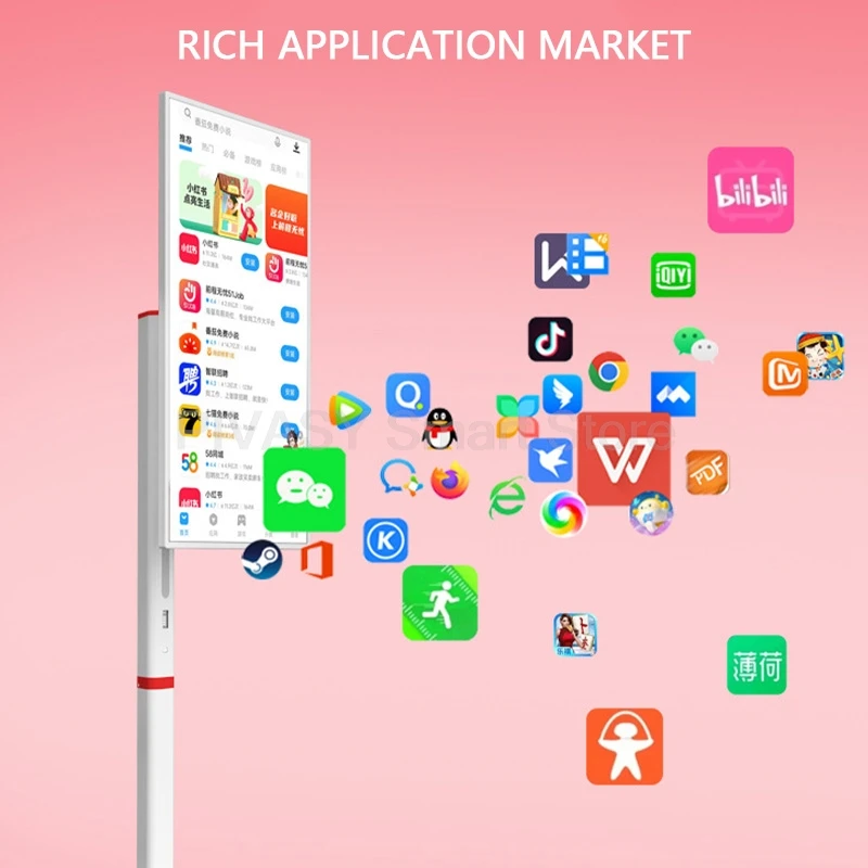 27 "32" inch touchscreen Android 13 videospeler Beweegbare oplaadbare draagbare tv Gym Gaming Live Room Smart TV met camera