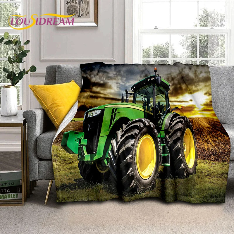 Truck Car 3D Series Retro Tractor HD coperta, coperta morbida per la casa camera da letto divano Picnic Travel Office Cover coperta Kid