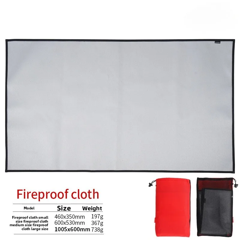 قماش مقاوم للحريق للتخييم في الهواء الطلق، وسادة عازلة للشواء للنزهات، بطانية إطفاء الحريق ذات درجة الحرارة العالية المقاومة للهب #6