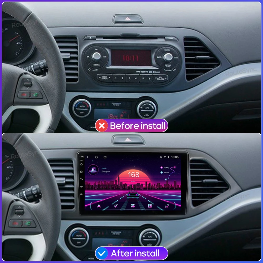 Android For Kia Morning picanto 2011 - 2017 Car Multimedia Player Radio Video Stereo Navigation CarPlay GPS Stereo Auto 2din DSP