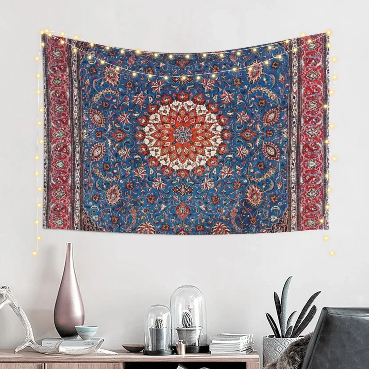 Sarouk Antique Persian Rug Print Tapestry Decorative Wall Mural Wall Deco Aesthetic Room Decors Nordic Home Decor Tapestry