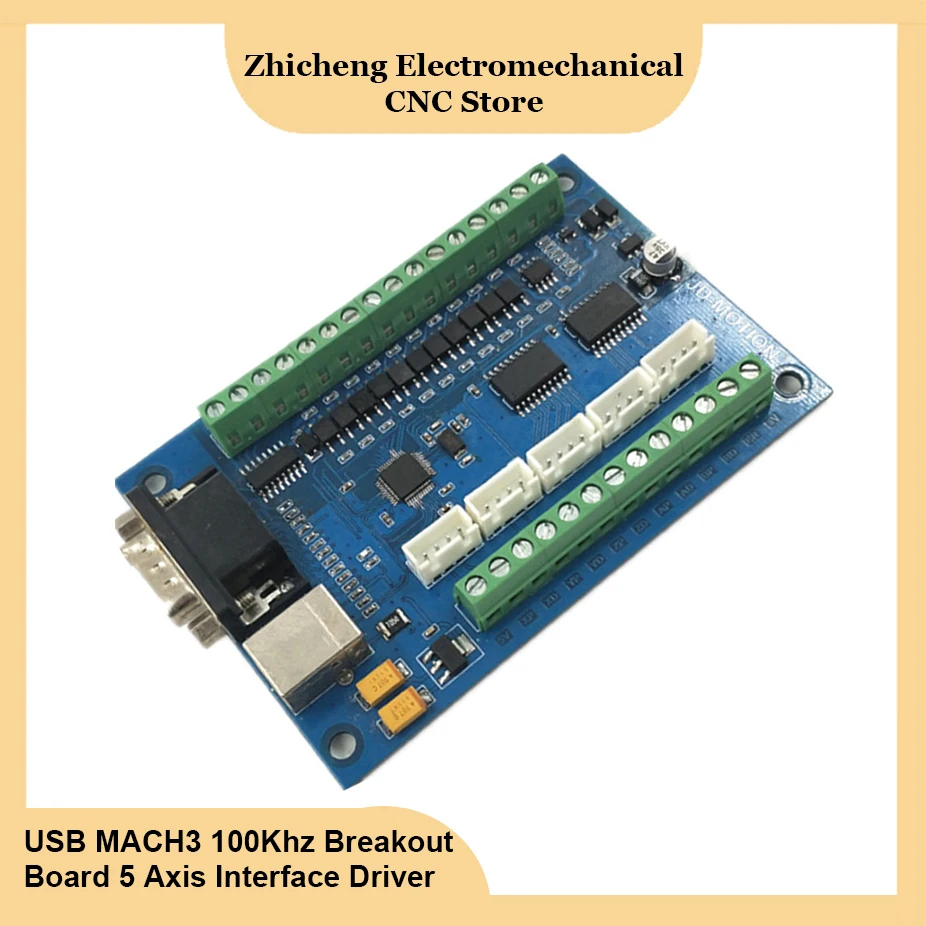 Breakout board CNC USB MACH3 5AXIS Controller Card Support Stepper and Servo Motor 100Khz With USB Cable MPG Interface