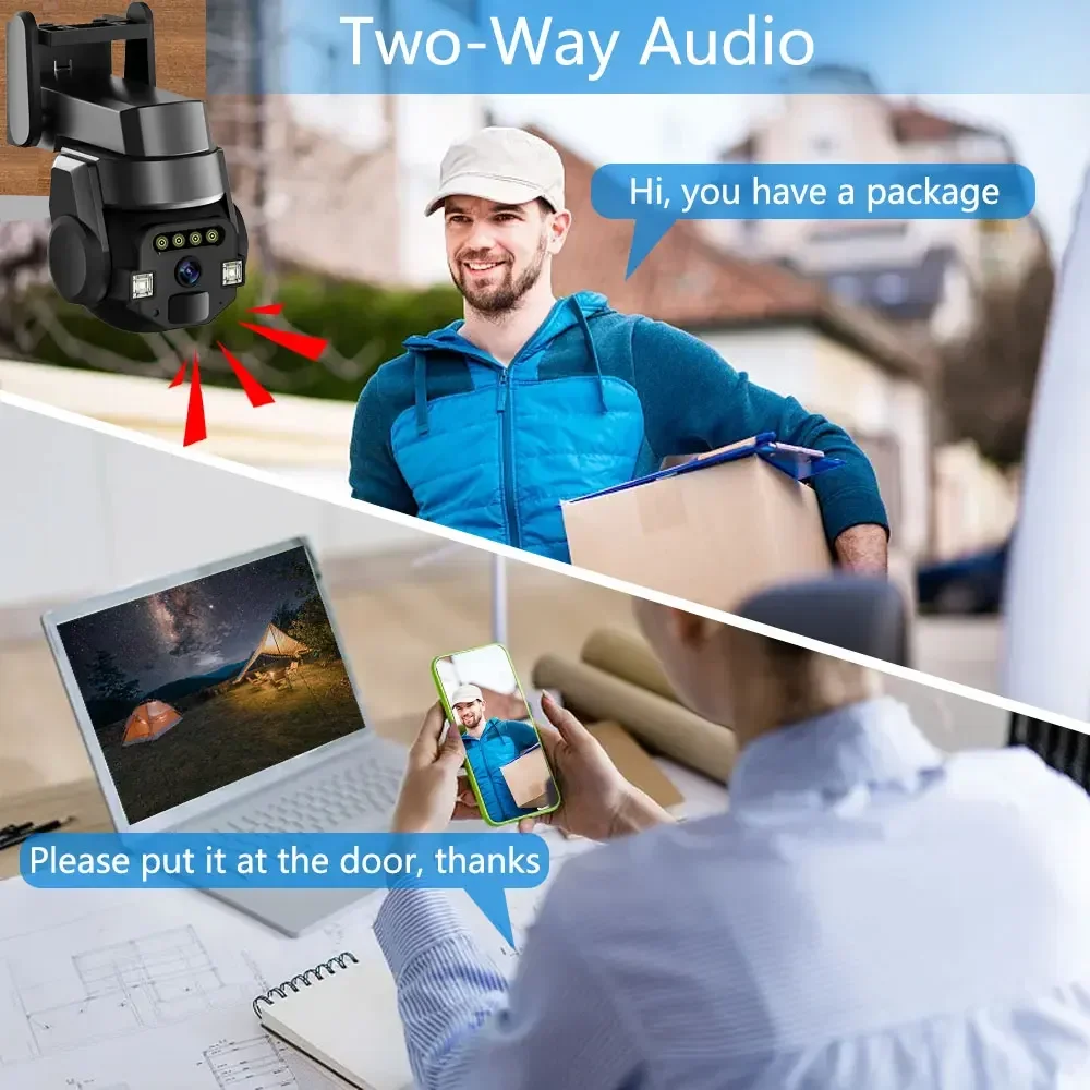 360 Wireless Outdoor 5MP WiFi Security Camera TUYA Smart Life Home PTZ Video Surveillance IP Camera CCTV Auto Tracking Audio Cam