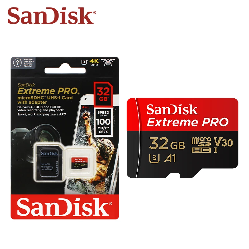 بطاقة Sandisk-Extreme Pro Micro SD ، بطاقة ذاكرة ، سرعة قصوى للقراءة ، 64 جيجابايت ، GB ، GB ، A2 ، الفئة 10 ، 47 ، U3 ، Mbps ، V30 ، 32 جيجابايت
