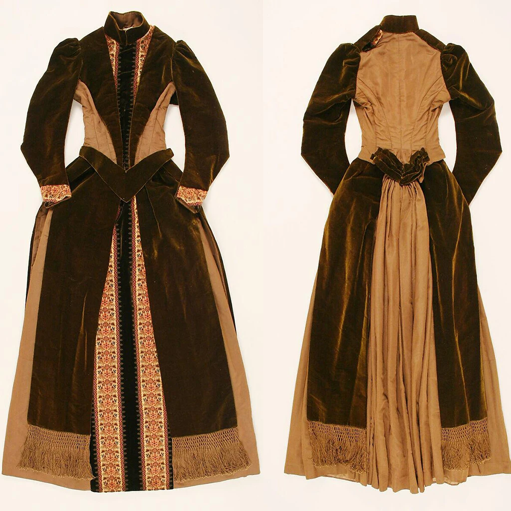 

1888s Victorian South Belle Afternoon Dress Victorian Gothic Edwardian Day Bustle Dress Theater Costume For Women