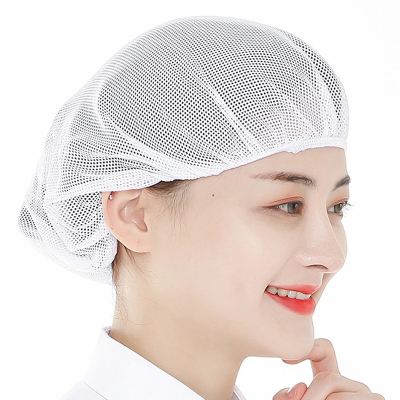 Chapeau de travail pour femmes, filet complet, casquette d'atelier d'usine, casquette de chef de cuisine d'hôtel et de restaurant, anti-poussière, anti-graisse, grill complet