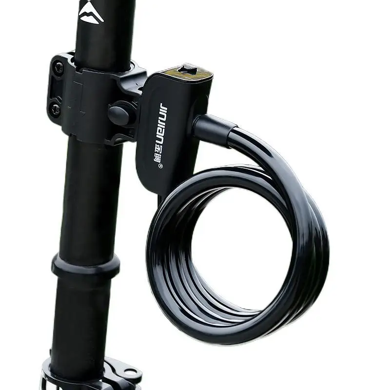1.2m Bicycle Key Lock Mountain Bike Fixed Portable Lock Anti-theft Steel Wire Chain Lock Cycling Safety Accessories