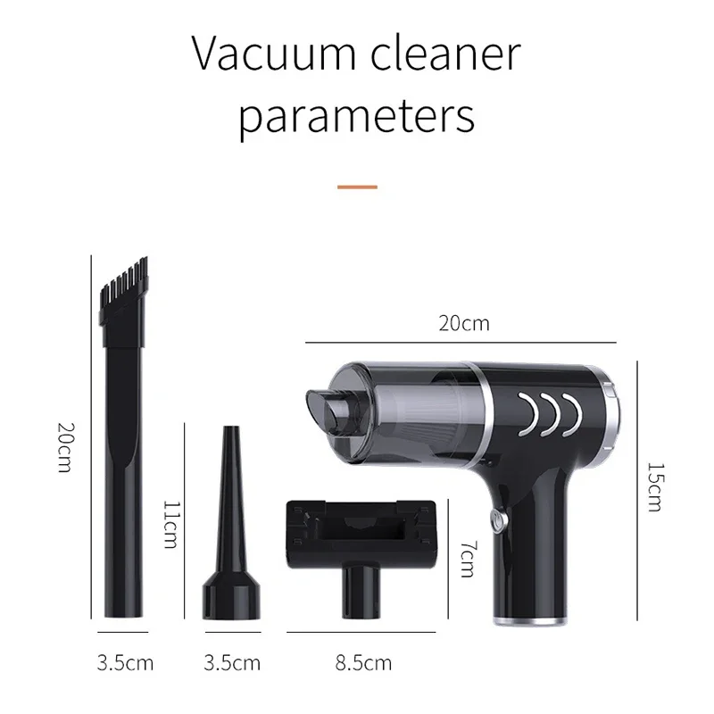 High Power Car Vacuum Cleaner Blowing and Suction Dual-used Handheld Wireless Car Vacuum Cleaner Car wash Machine Home Appliance