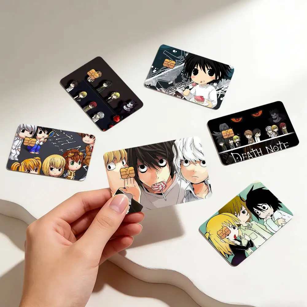 anime art d-death note chibi cute y2k Hot Sale Decor Exquisite Card Sticker for Debit Credit Bank Cards Skin Cover Gift Student