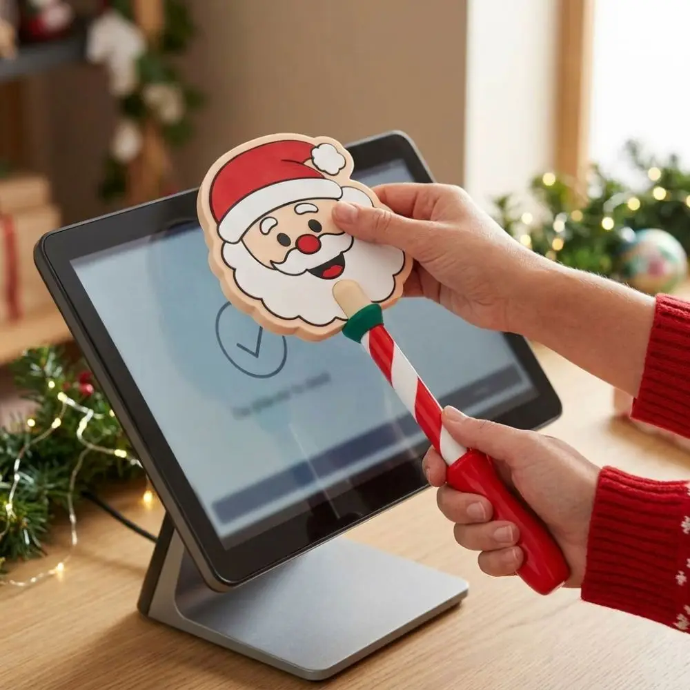 3D Printed Christmas Credit Card Wand Reindeer Plastic Contactless Payment Wand Novelty Christmas Star Gift Box Magic Wand