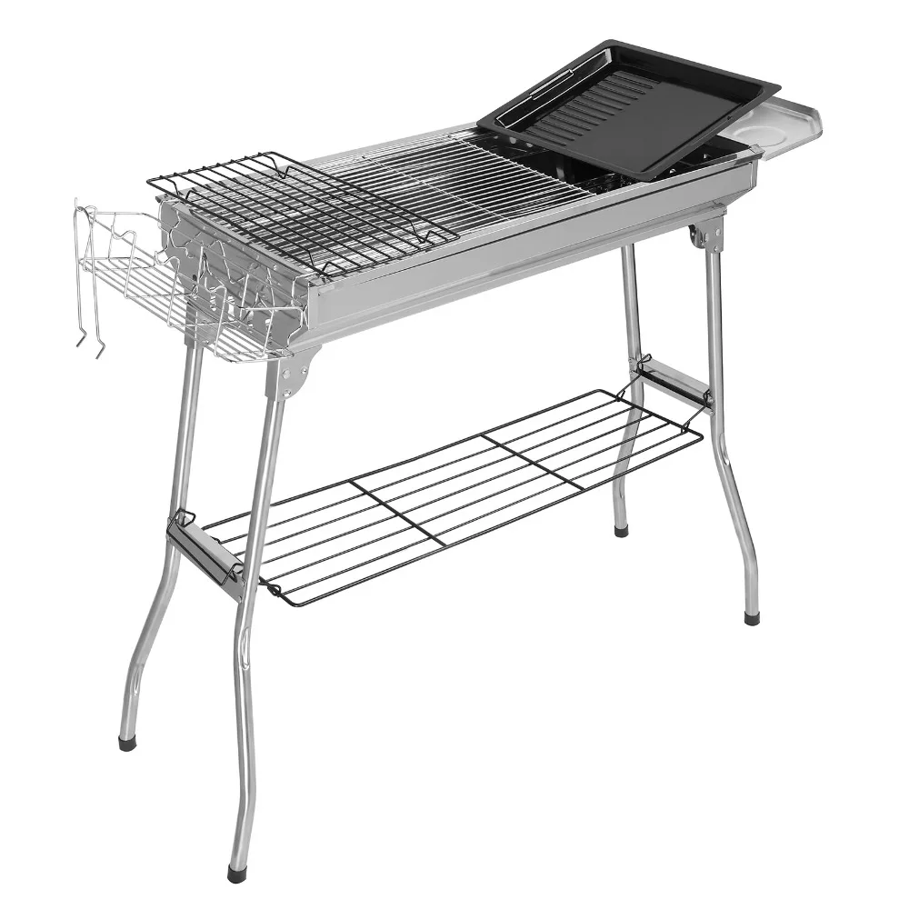 

Portable Stainless Steel Grill,Made of high quality stainless steel, durable and sturdy,Portable Stainless Steel Grill