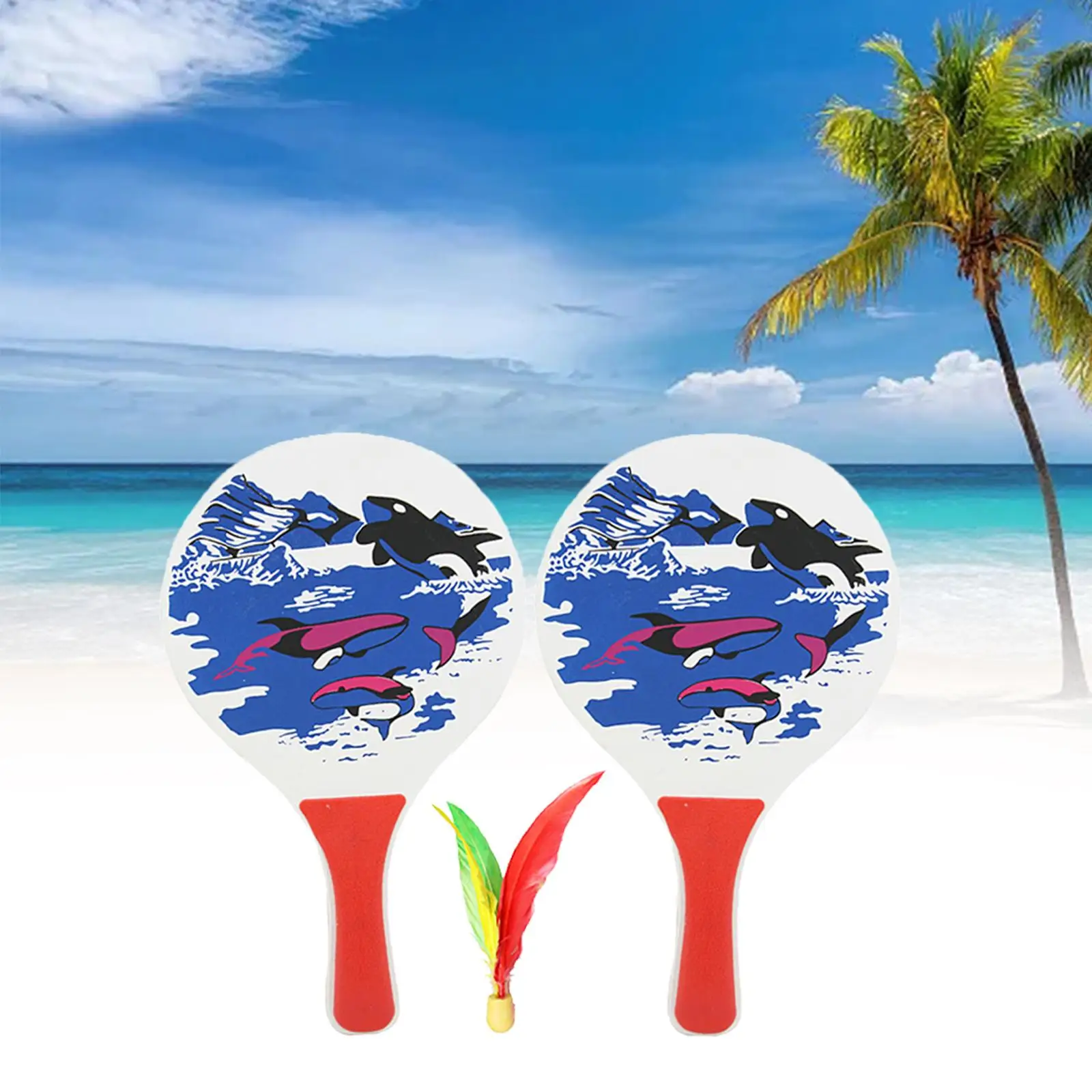 Badminton Rackets Set Foot Sports Activities Fitness Garden Lawn Toys Paddle Badminton Racket Feather Shuttlecocks for Gym Kids