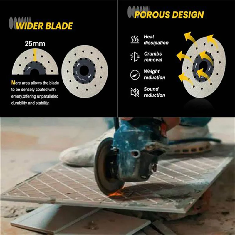 ABJY-5Pc شفرة قطع مسامية واسعة، ديسكوس بارا كورتار، قرص غير قابل للتدمير لطاحونة الزوايا، قرص عجلة القطع