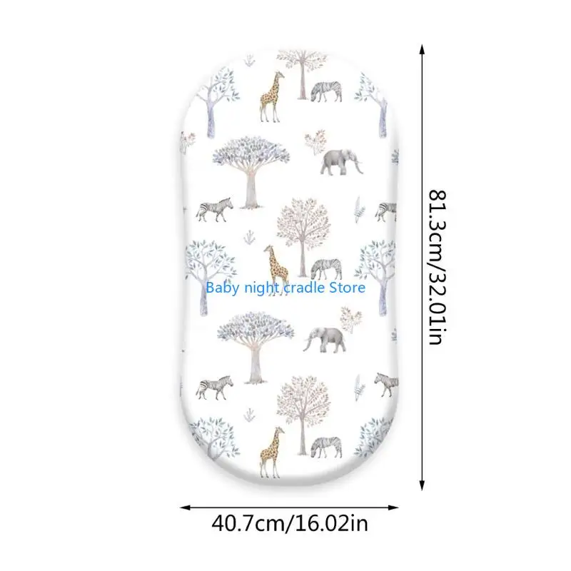 J2FF 2 قطعة سرير المجهزة ورقة حفاضات سجادة لتغيير الحفاض غطاء الرضع للإزالة الطفل الفراش واقية كم لوازم غرفة الحضانة #6