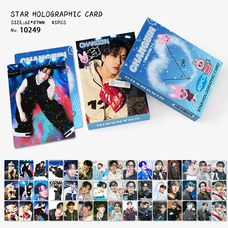 SKZOO 45 ensemble de cartes photo ciel étoilé, groupe Stray Kids et cartes individuelles, nouvelles cartes étoiles spéciales à collectionner, cadeau d'anniversaire LOMO