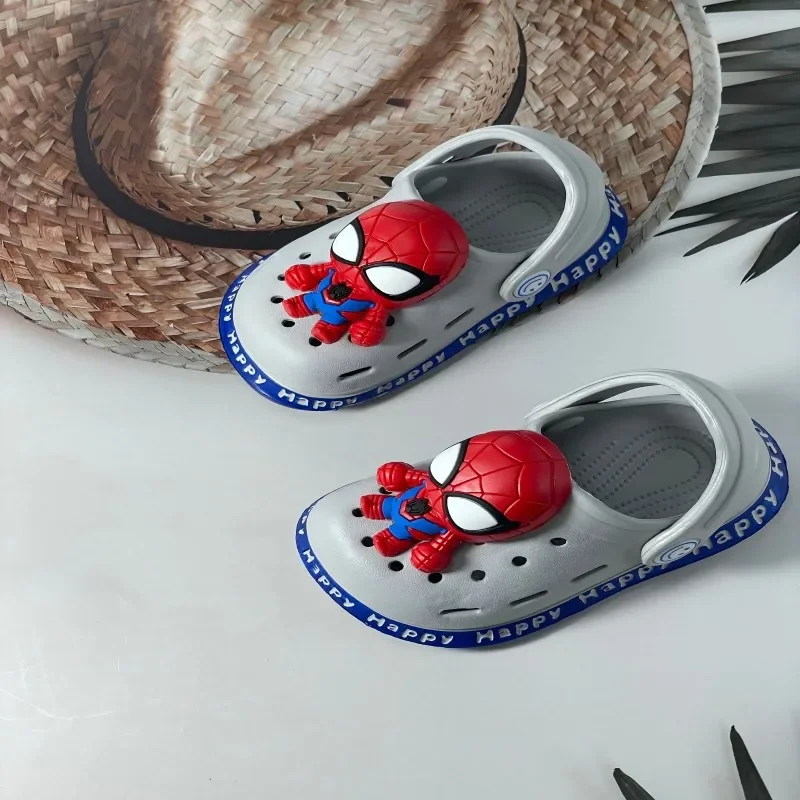 

Disney Children'S Hole Sandals Boys Summer Home Slipper Cartoon Spider-Man Slipper Children'S Gifts Beach Shoes Size 18-29