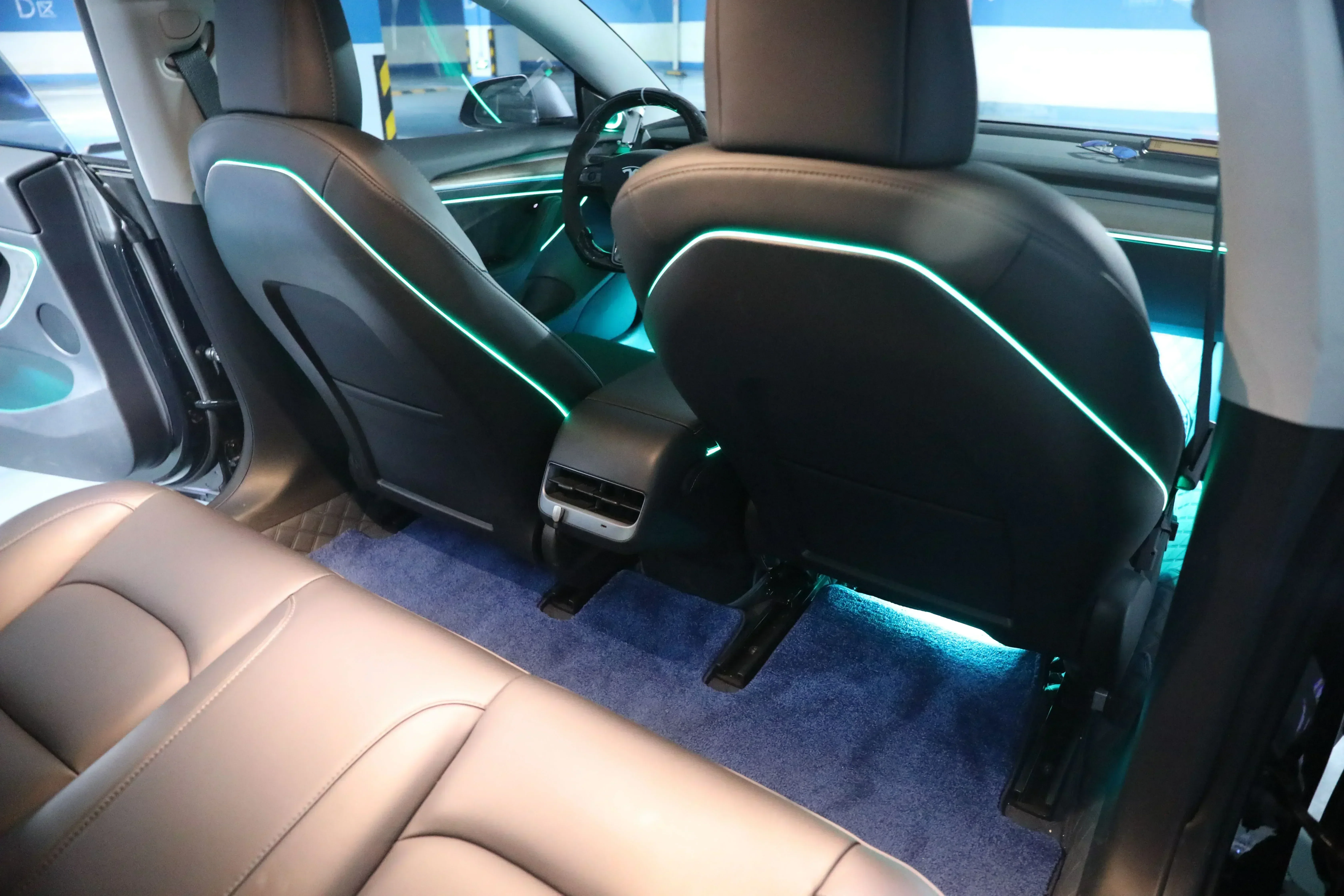 2025Auto Lighting System Car Atmosphere LED Light Inside Ambient Light for Tesla Model 3 128 Color