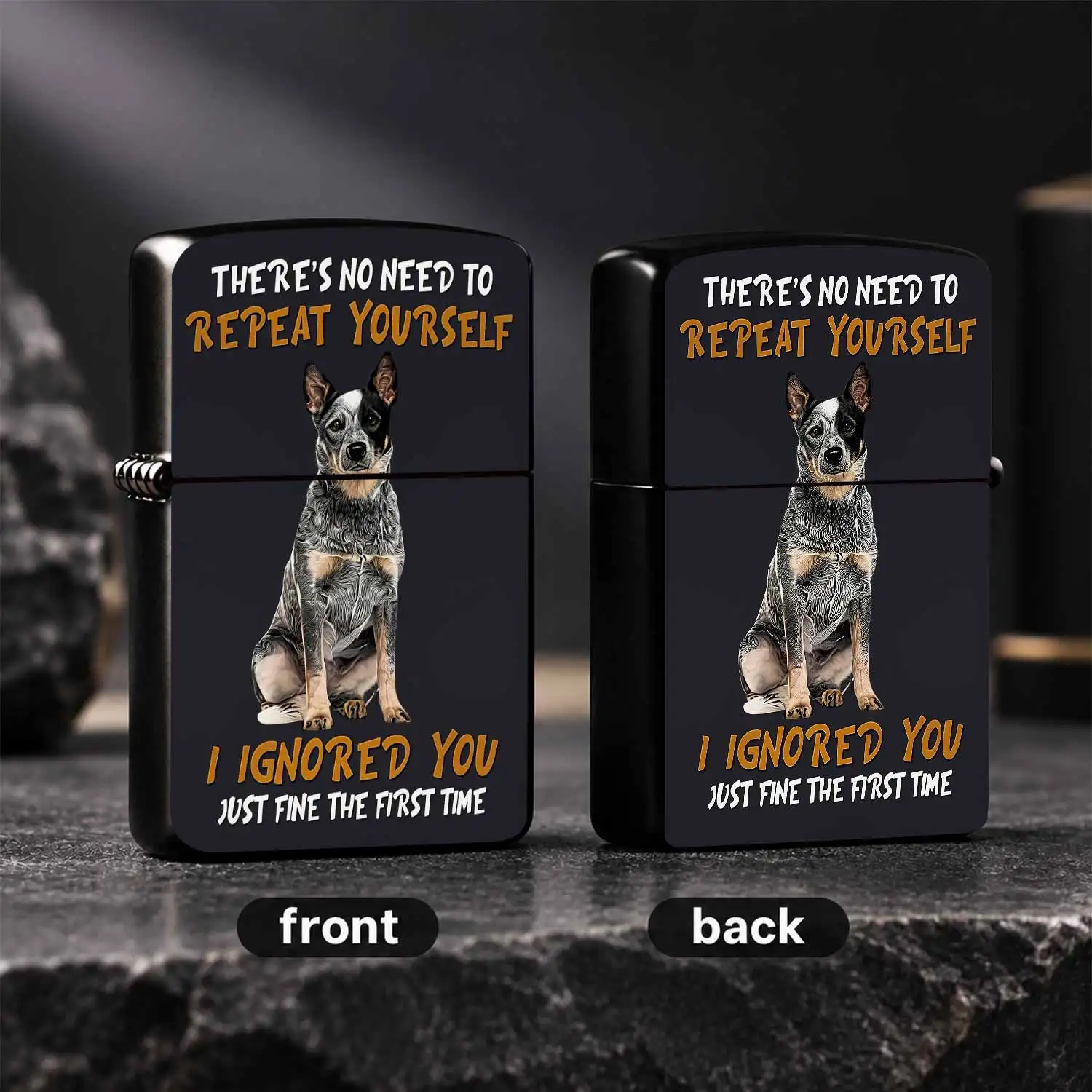 Funny Australian Cattle Dog Themed Lighter, Cute Slogan Design Portable Daily Use Lighter, Ideal Lovely Gift for Dog Lovers, Pet Owners for Holiday Birthday Party Present, Suitable for All Kinds of Casual Scenarios A Humorous And Interestin