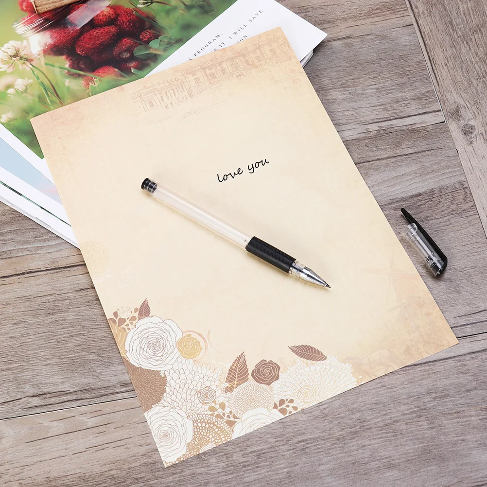 60 個ヴィンテージ筆記用紙 A4 サイズ混合スタイルプレミアムレター文具家庭用オフィス学校用カントリースタイルメモ用紙