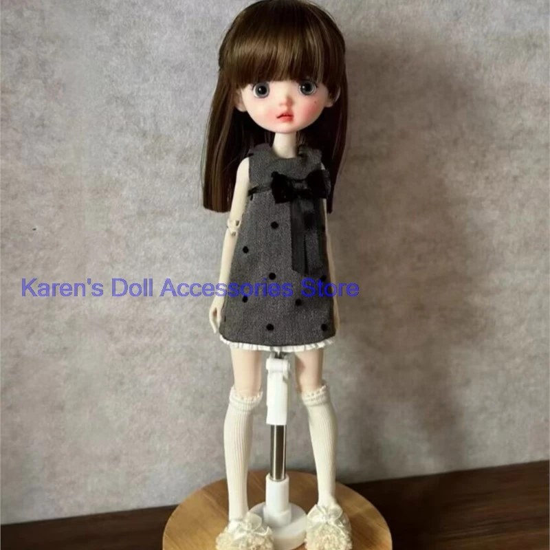 

2026 style 1pcs Blythe/landoudou sleeveless dress dot bow (Fit for Lulu,ymy24,Ob22,24,26,zone, Jenny)