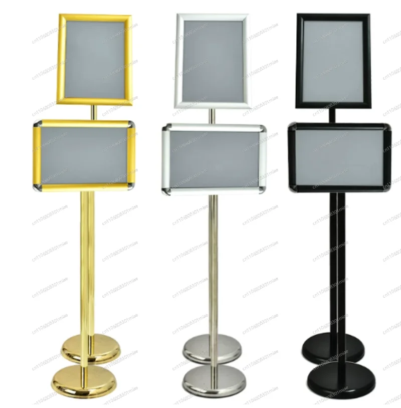Support de signalisation vertical en acier inoxydable A4 pour hôtel, présentoir de signalisation à eau, support de signalisation A3 pour guide de plan d'étage