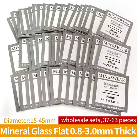 Mineral Glass Sets Flat 0.8-3.0mm Thick 15-45mm Diameter wholesale Watches Crystal Repair Shop Tools Accessories Surface Parts