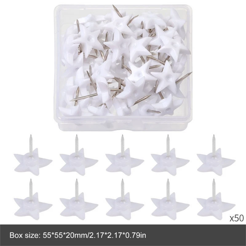 20CB 50 ชิ้นสี Push Pins สำหรับโรงเรียน Office Bulletin Board Cork Board ประกาศ Pin Pin Pins แผนที่ Pins สำหรับแขวน