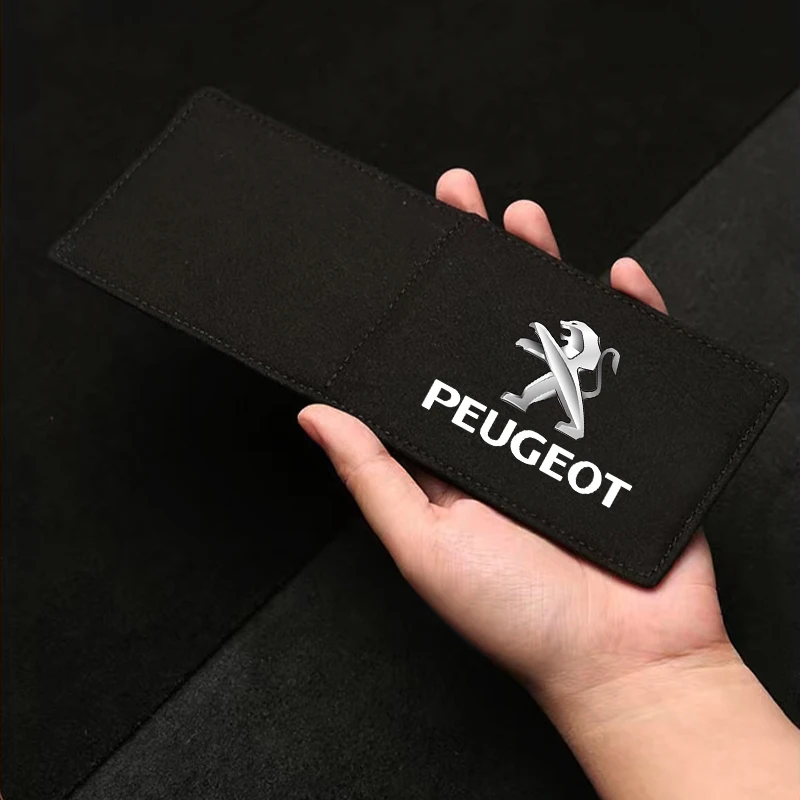 1 قطعة شعار السيارة غطاء رخصة القيادة ID حامل بطاقة الائتمان لبيجو 108 406 407 408 206 207 208 306 307 308 508 اكسسوارات #5