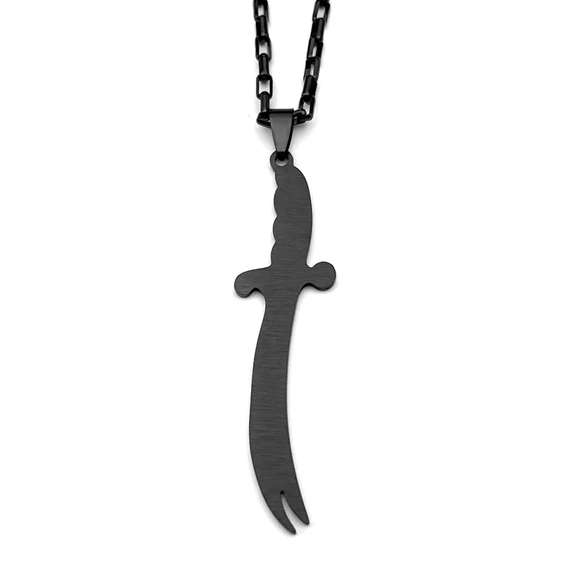 Ali Zulfiqar Sword Chain For Men Women Stainless Steel Gold Color Islamic Muslim Quran Knife Pendant Necklaces Jewelry Gifts view 2