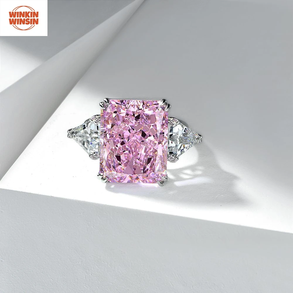 

Winkin Winsin A 5-Carat Morgan Pink Diamond Ring 10*10 High-Carbon Square Design Exuding Sophistication for Women