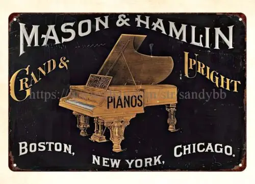 Mason Hamlin Pianos metal tin sign restaurant pub to wall art sign