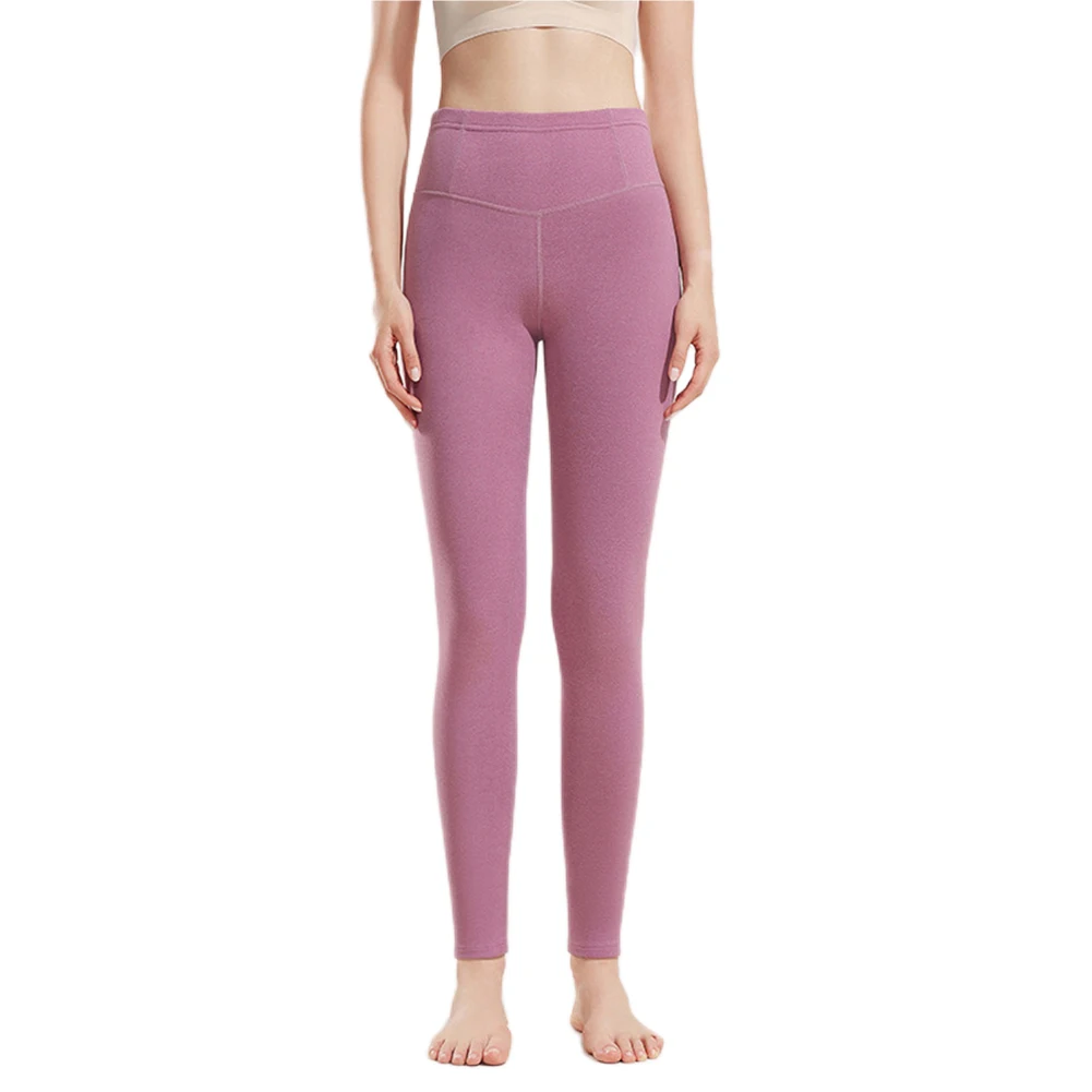

Casual Outfit Winter Wear Slim Fit Leggings Thickened Inner Wear Comfortable Leggings Female Purple Casual Style Solid Color