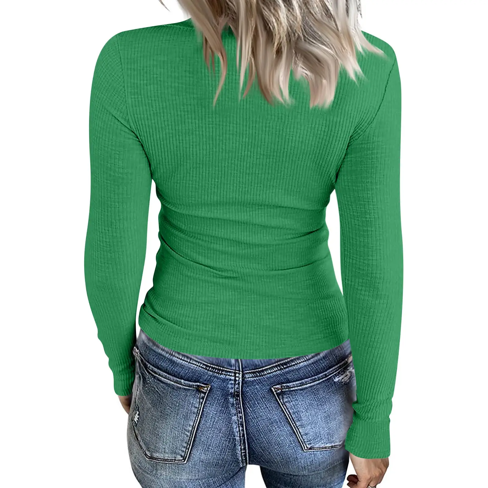 Women'S  And Winter Slim Bottom T-Shirt Fashion Casual Solid Color O Neck Pullover Long Sleeve Top Ropa De Mujer Top Mujer