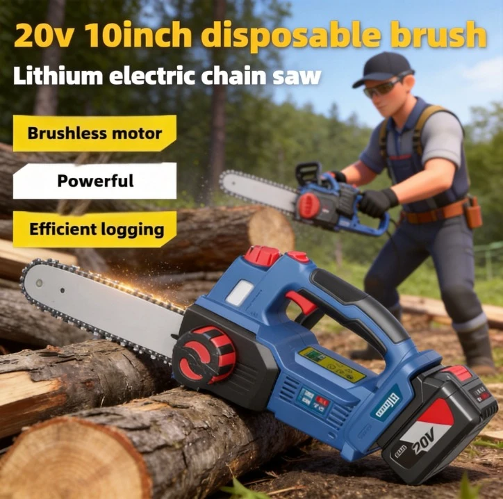 

High Power Handheld Lithium Rechargeable Electric Chainsaw for Household Logging Work