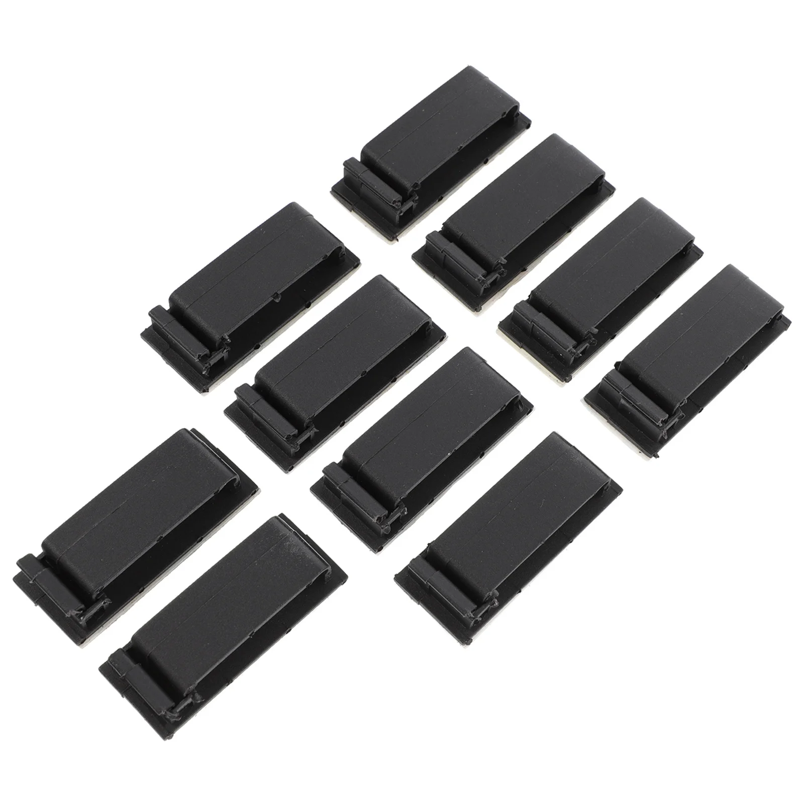 

10Pcs Plastic Cable Organizer Self-Adhesive Cord Clips for Tabletop Wire Arrangement Compact Cord Management