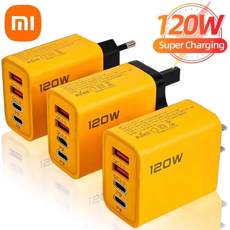 Xiaomi 120W Charger Fast Charging 3.0 USB Fast Charger Type C Quick Charge  Adapter EU US For iPhone 15 Samsung PD USB Charge