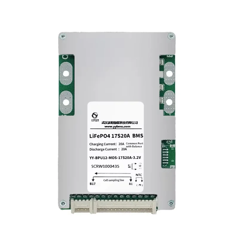 Yanyang 17S 60V 20A 100A LifePO4 tablica zabezpieczająca BMS dla pojazdu turystycznego samochód 18650 System zarządzania baterią 17S BMS