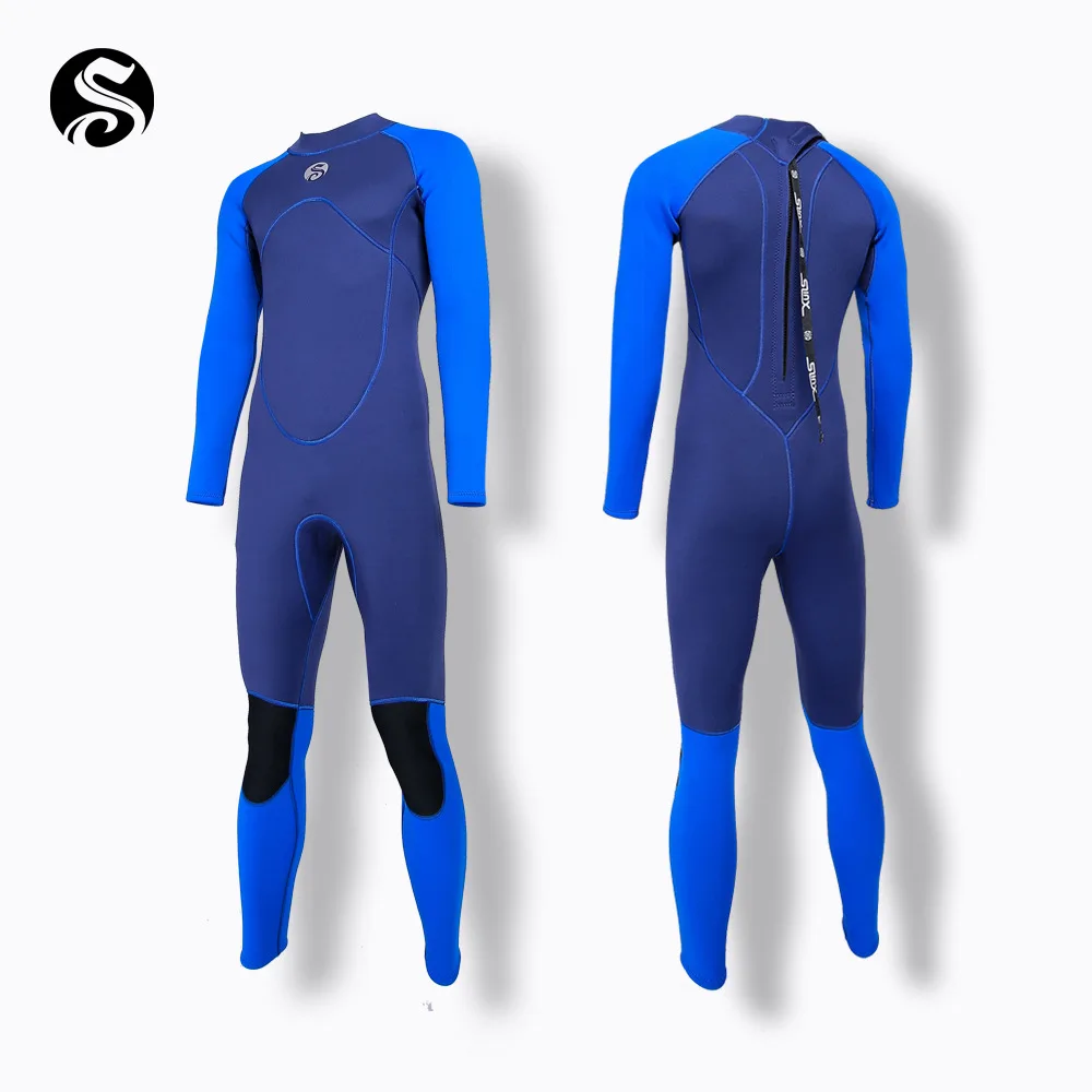 Slinx Wetsuit Men Neoprene 3mm SCR Full Scuba Diving Suits Thermal Swimsuit Long Sleeve Back Zip for Water Sports