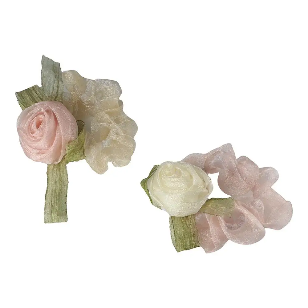 Hair Ties Gift Hair Band Simple Women Hair Ring Ponytail Holder Rose Flower Hair Scrunchies Korean Style Hair Rope