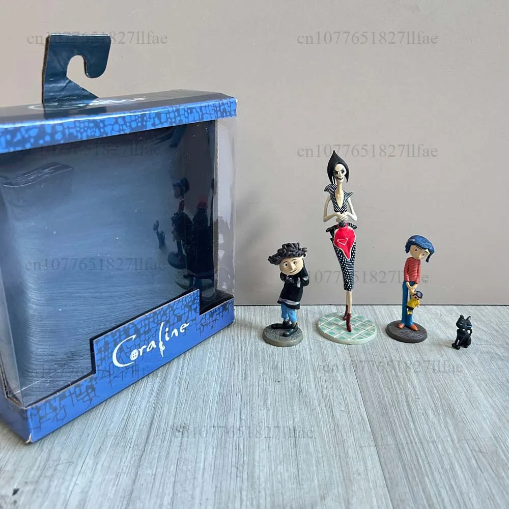 ﻿ Coraline niño personaje torcido Sr. Bobinski fantasma madre gato escena conjunto de 3 piezas modelo de figura de acción juguetes muñeca móvil conjunta