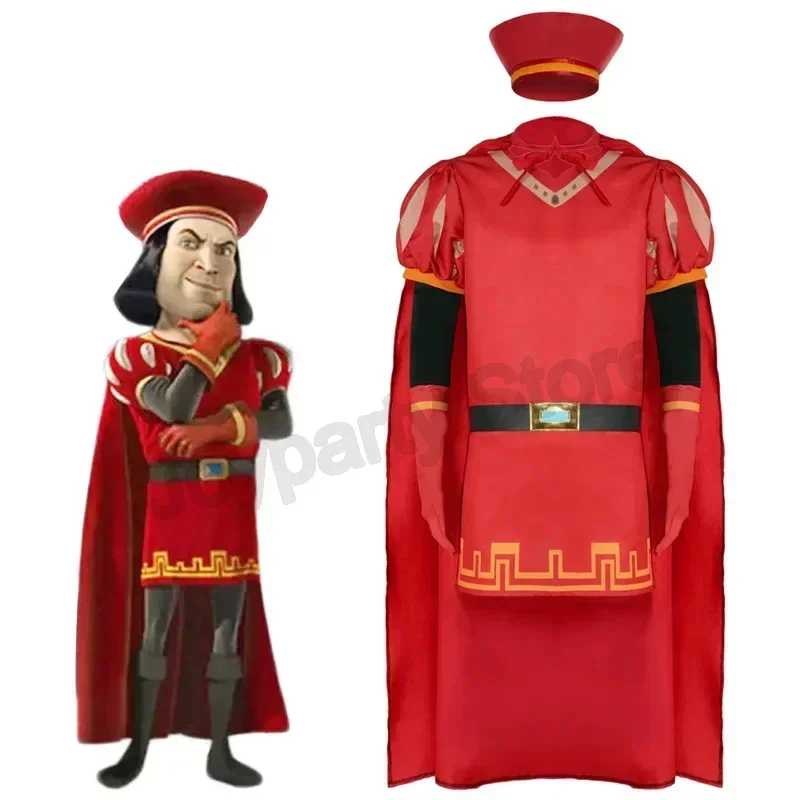 Shrek Maximus Farqud cosplay costume outfits robe hat Halloween Carnival party rode play disguise suits for adult boys Mens