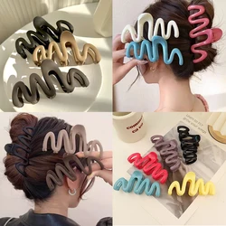 Fashion Acrylic Hair Claw Clip Large Wave Style Hairpins Hair Clamps Barrettes Hair Accessories Hairgrip Women Ponytail Headwear